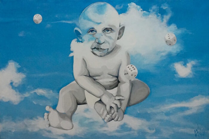 Schilderij Ignorance Is Bliss, 100/150 acryl op canvas