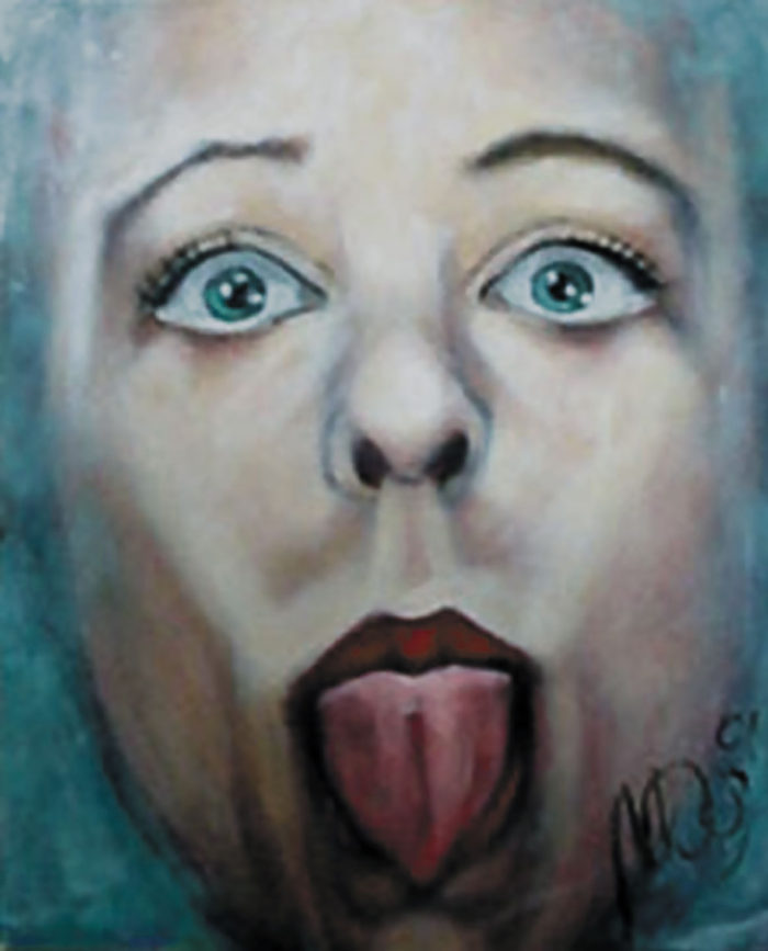 Tongue- Private I - Acryl op canvas - Marit Otto- Kunst