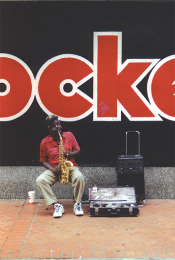 Saxofoon speler New Orleans