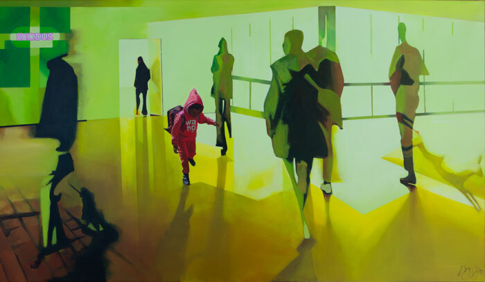 Space Invaders -acrylic on canvas - 100 x 180 cm 2025