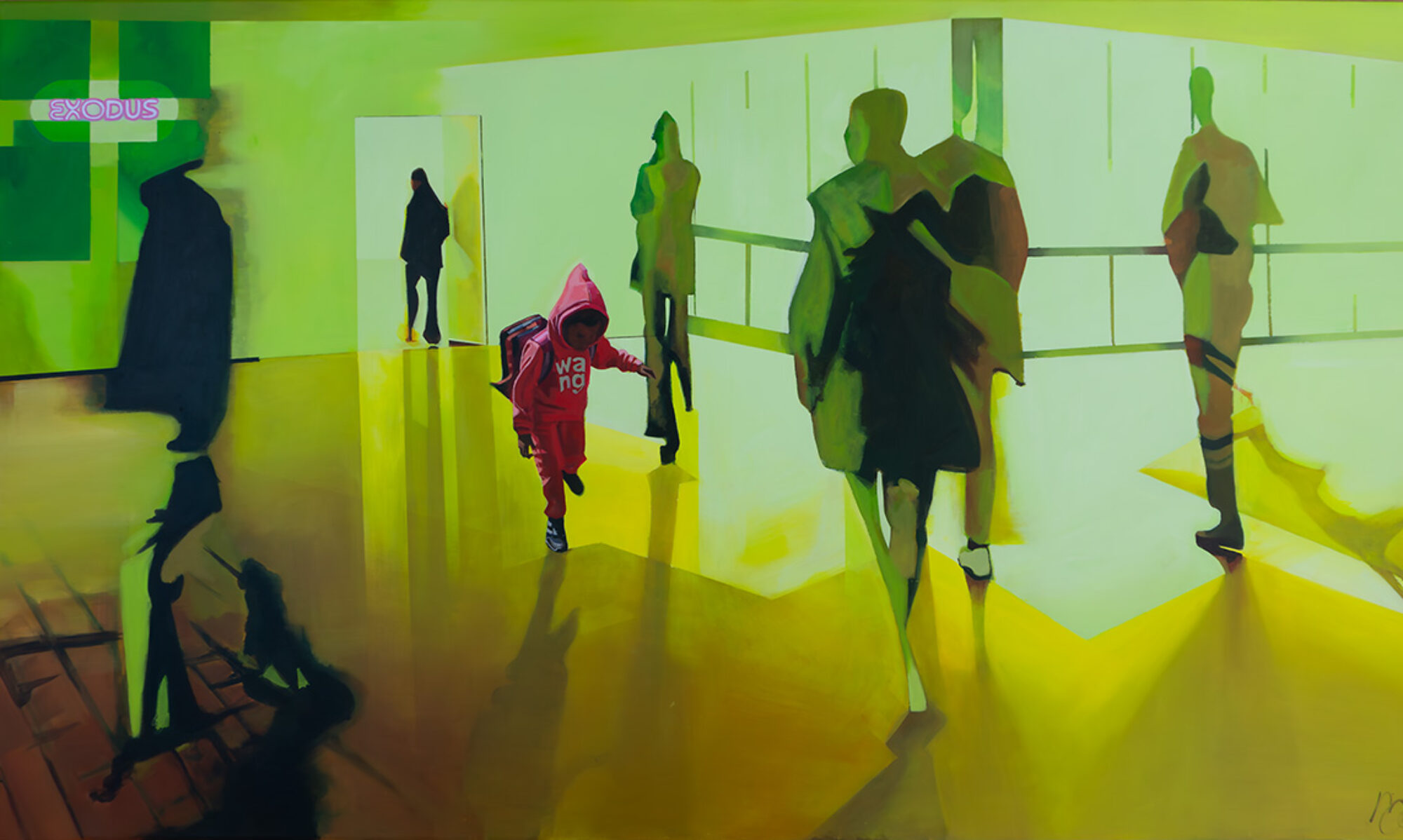 Space Invaders -acrylic on canvas - 100 x 180 cm 2025