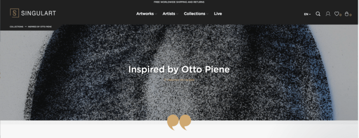 Featured in Inspired By Otto Piene collection of Singulart