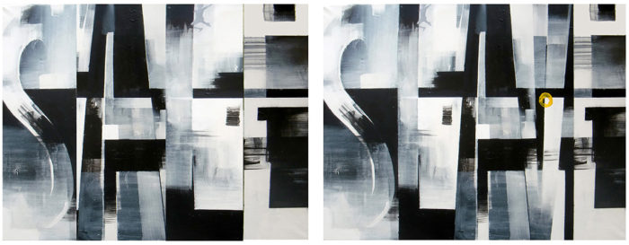 inconvenient 01 & 02-Tweeluik - Acryl op canvas 70x90 x2- 2015-2022