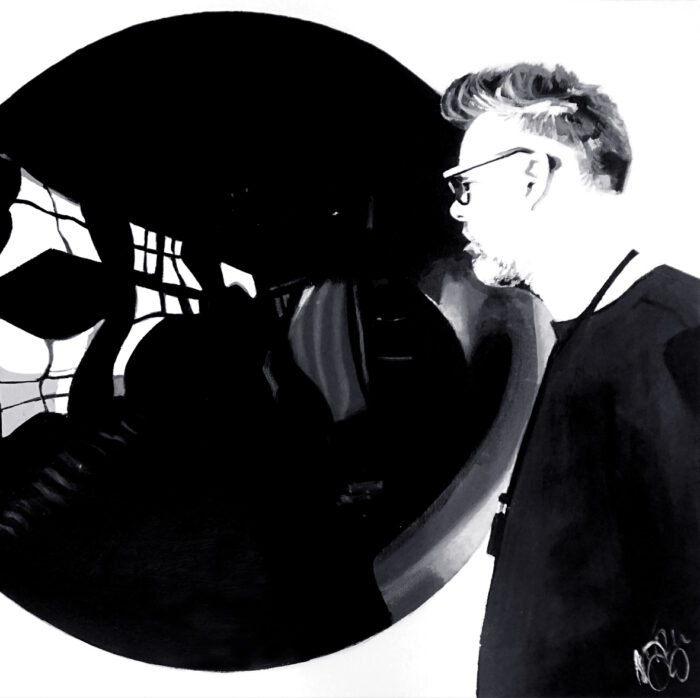 Black Mirror - Painting -Acrylic on Canvas -2024- Post Hoc series