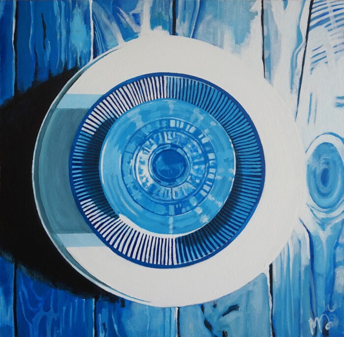 Blue Eyed Blues-acrylic on canvas 51 x 51 cm - 2024
