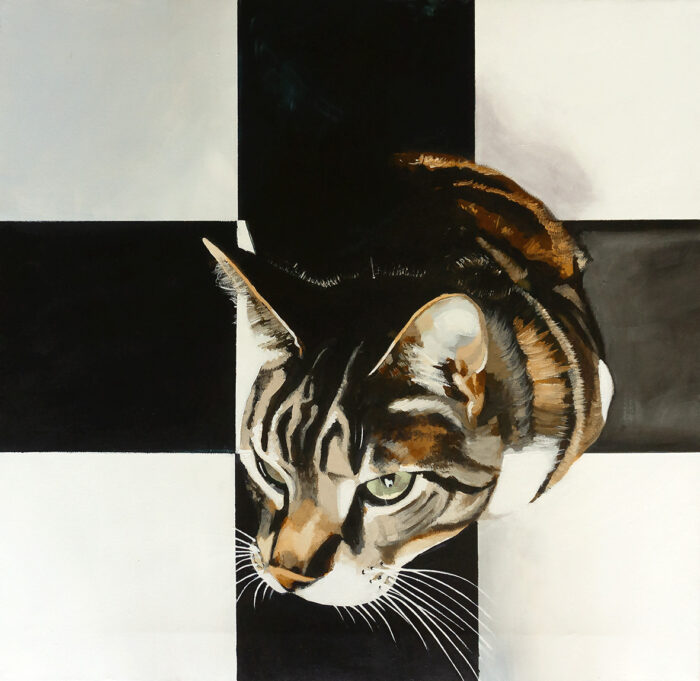 Plus One - acryl op canvas 70 x 70 cm -Side Show serie -2025