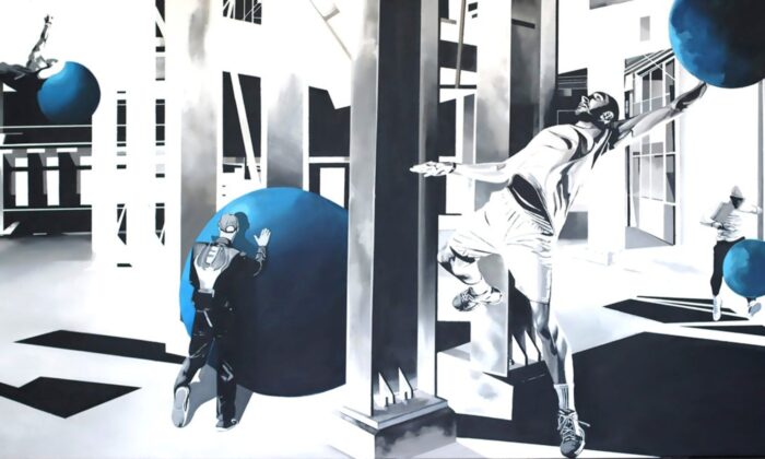 Man's World - Acrylic on canvas -180 x 100 cm- 2025