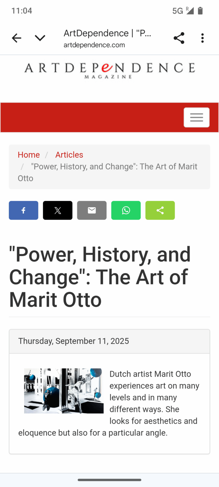 Interview in Art Dependence 09 2025