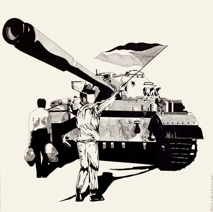 Heavenly Peace revisited (The imbalance of power) A collaboration between Ahmed Aldaalsa and Marit Otto 2025