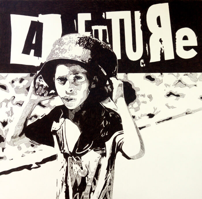 A Future - pen and ink on paper 70 x 70 cm - 2026