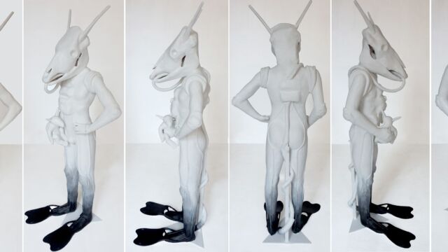 Sculptuur/Beast 2017- 30% readymade- 2.00h/ 80b/50d/diverse materials Beast-sculptuur-Marit-Otto