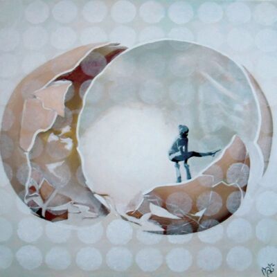 Fragile - Acryl op Canvas 100/100cm Fragile- acryl -op- canvas-beeldende-kunst-Marit- Otto