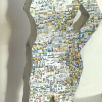 All of me. Indexprint, MDf, golfkarton & caparol. 1.80h/80b All-Of-Me-Marit-Otto