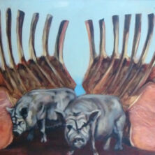 Rib-uit-mijn-lijf-acryl- op-canvas-Marit-Otto-kunst