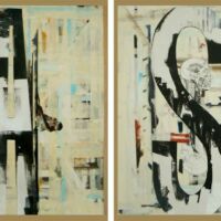 (As(if)- collage- tape -board- twee luik- marot otto-kunst