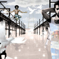 The After Life- Digital art print -03 uit de serie Helden/Heroes. Limited gesigneerd 1/1. Serie digital art prints. Limited edition, gesigneerd op canvas 1/1. 2019.(portret Prince) the-after-life-prince- helden-autonoom-marit-otto-portret- Prince