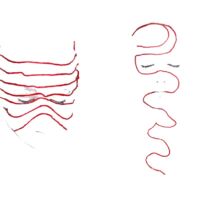 flatline-Esculaap + Ma Cherise- Foto assemblage portret met snoep- Duo Ongezoet 2006 flatline-Esculaap- Duo Ongezoet 2006