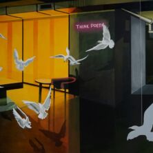 Onlyness (Think Poetic)-2023 - acryl op doek- 100 x 150 cm - uit de Brave New World serie Onlyness (Think Poetic)-2023 - acryl op doek- 100 x 150 cm - uit de Brave New World serie