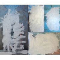 Painted Past Dissolves Into Present- print on canvas 180x 120 x 4 cm