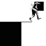 Flat Earth 01 - Man on the moon - Artprint op Dibond- 2023 Flat Earth 01 - Man on the moon - Artprint op Dibond- 2023