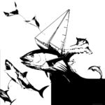 Flat Earth -Chaos - artprint 100 x 100 cm - print op Dibond Flat Earth -Chaos - artprint- 2023